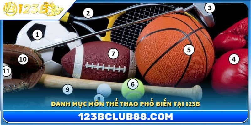 Danh sách các môn thể thao hot tại 123 B